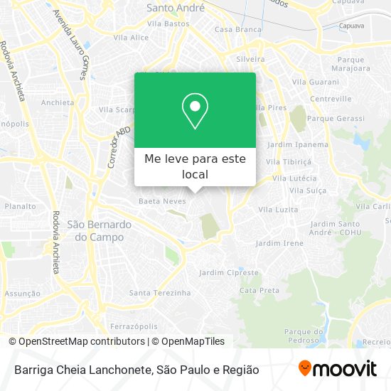 Barriga Cheia Lanchonete mapa
