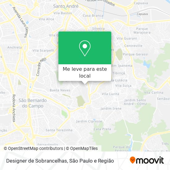 Designer de Sobrancelhas mapa