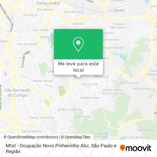 Mtst - Ocupação Novo Pinheirinho Abc mapa