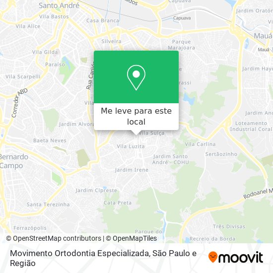 Movimento Ortodontia Especializada mapa