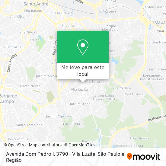 Avenida Dom Pedro I, 3790 - Vila Luzita mapa