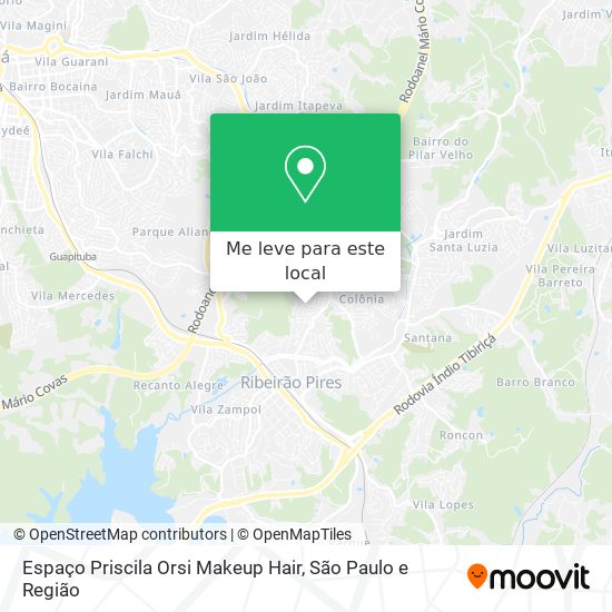 Espaço Priscila Orsi Makeup Hair mapa