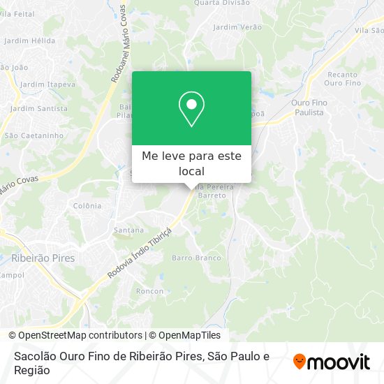 Sacolão Ouro Fino de Ribeirão Pires mapa