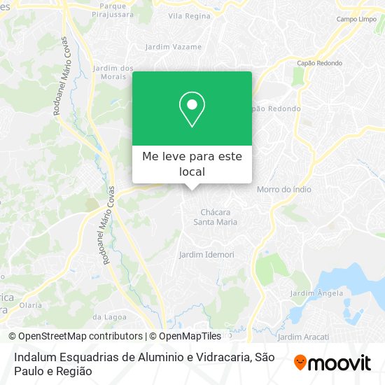 Indalum Esquadrias de Aluminio e Vidracaria mapa