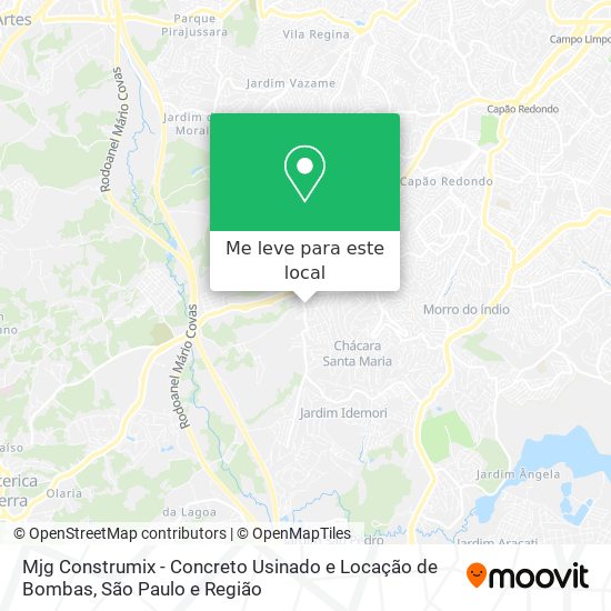 Mjg Construmix - Concreto Usinado e Locação de Bombas mapa