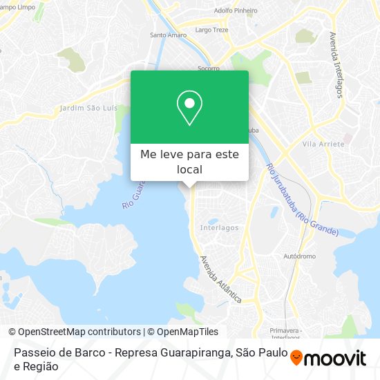Passeio de Barco - Represa Guarapiranga mapa