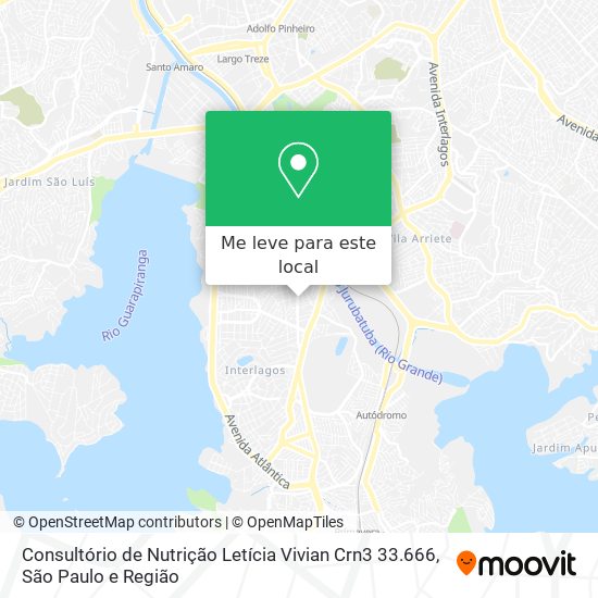 Consultório de Nutrição Letícia Vivian Crn3 33.666 mapa