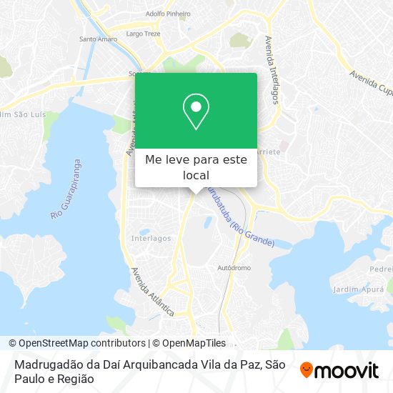 Madrugadão da Daí Arquibancada Vila da Paz mapa