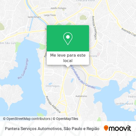 Pantera Serviços Automotivos mapa