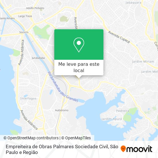 Empreiteira de Obras Palmares Sociedade Civil mapa