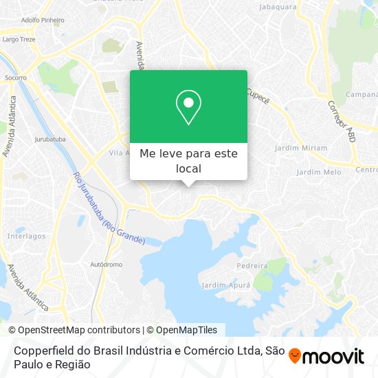 Copperfield do Brasil Indústria e Comércio Ltda mapa