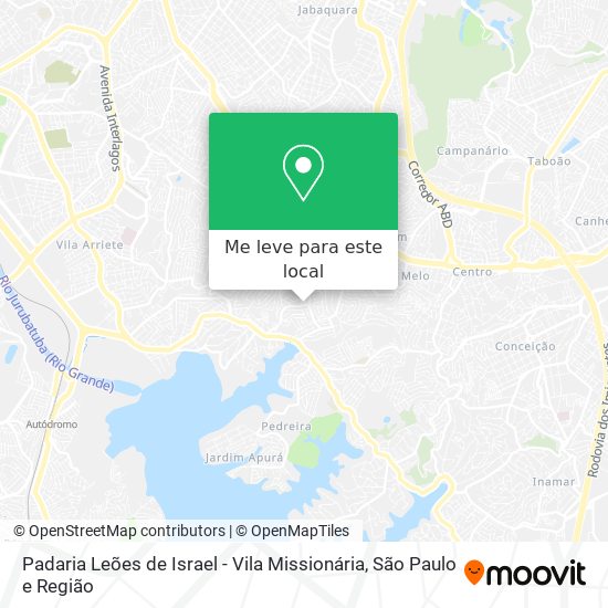 Padaria Leões de Israel - Vila Missionária mapa