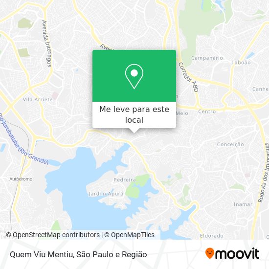 Quem Viu Mentiu mapa