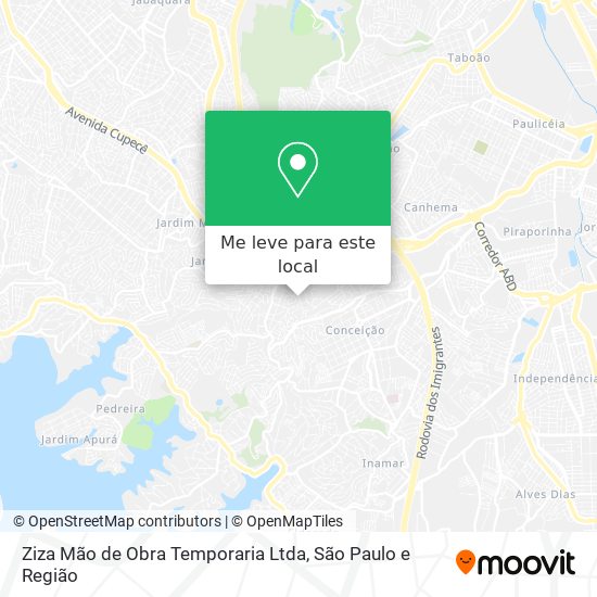 Ziza Mão de Obra Temporaria Ltda mapa