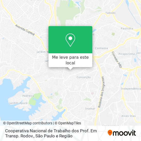 Cooperativa Nacional de Trabalho dos Prof. Em Transp. Rodov. mapa