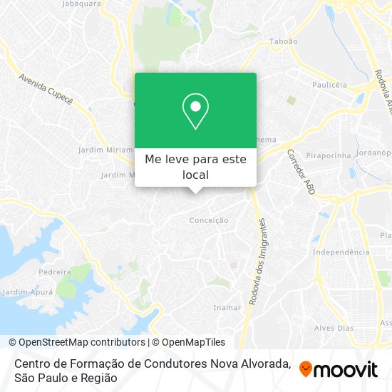 Centro de Formação de Condutores Nova Alvorada mapa