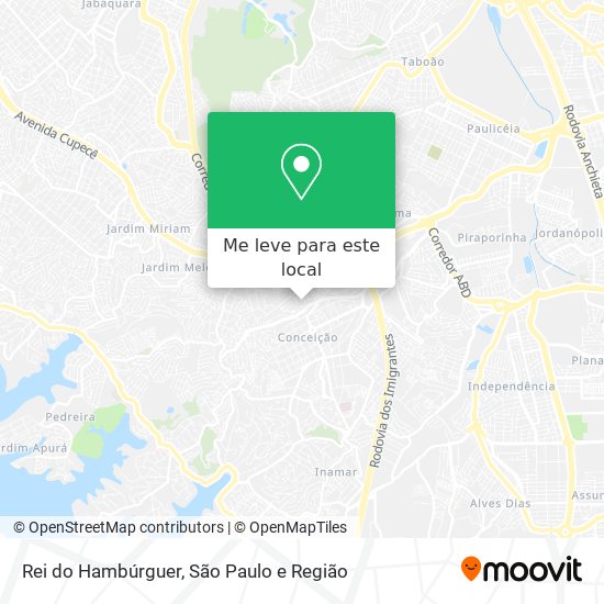 Rei do Hambúrguer mapa