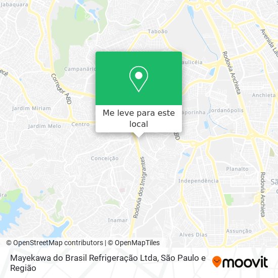 Mayekawa do Brasil Refrigeração Ltda mapa