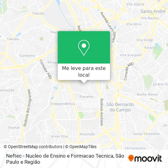 Neftec - Nucleo de Ensino e Formacao Tecnica mapa