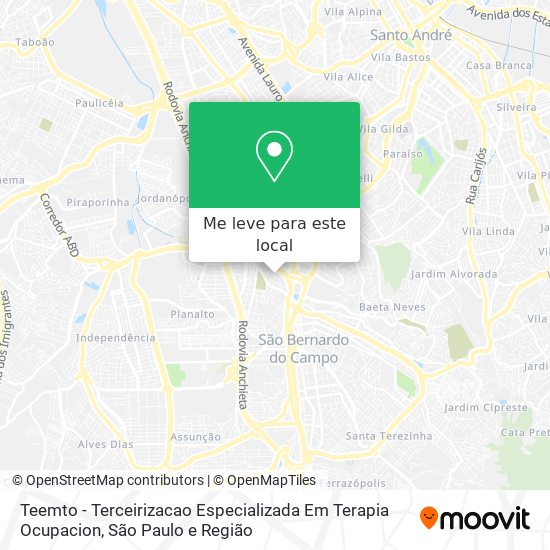 Teemto - Terceirizacao Especializada Em Terapia Ocupacion mapa