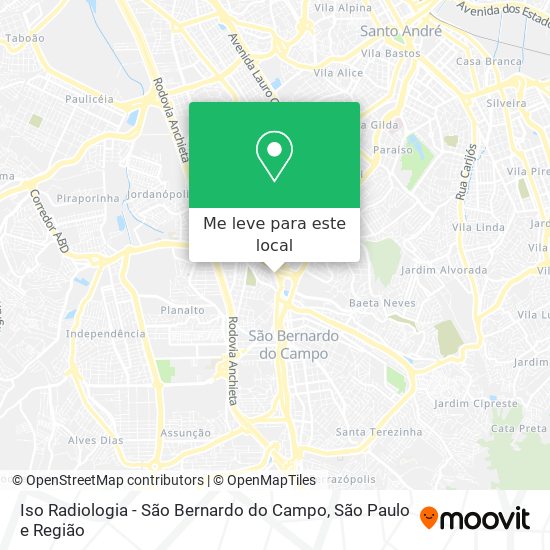 Iso Radiologia - São Bernardo do Campo mapa