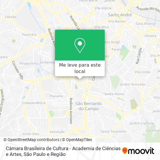 Câmara Brasileira de Cultura - Academia de Ciências e Artes mapa