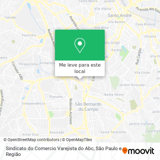 Sindicato do Comercio Varejista do Abc mapa