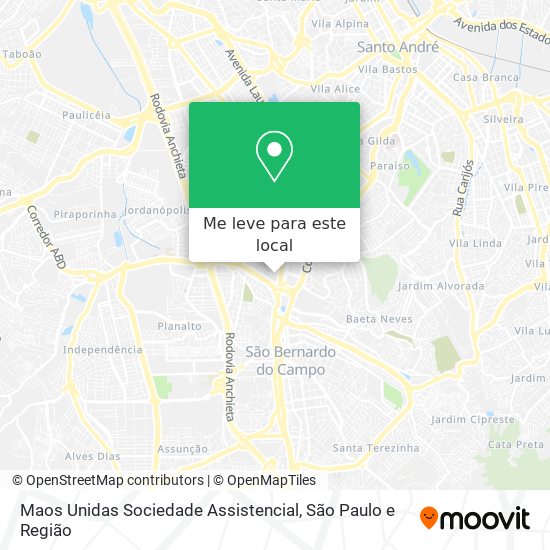 Maos Unidas Sociedade Assistencial mapa