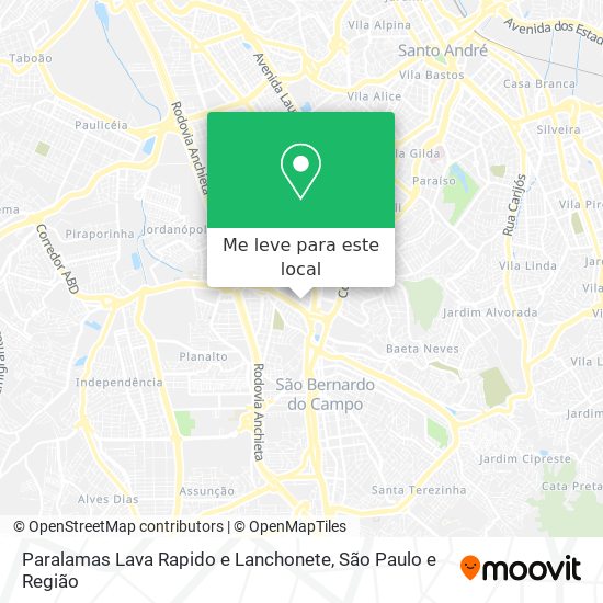 Paralamas Lava Rapido e Lanchonete mapa