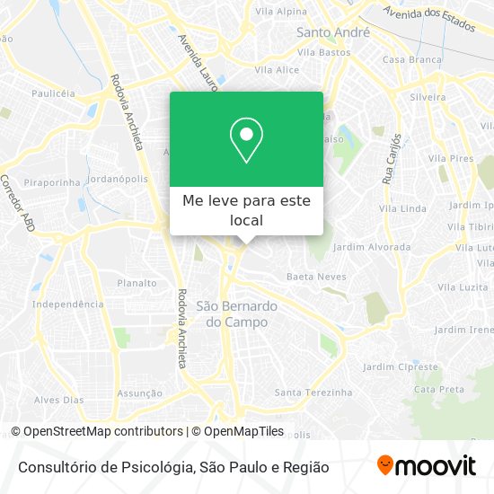 Consultório de Psicológia mapa