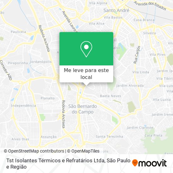 Tst Isolantes Térmicos e Refratários Ltda mapa