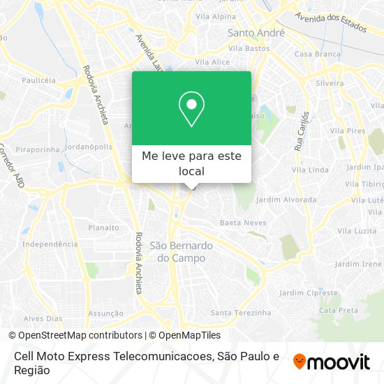 Cell Moto Express Telecomunicacoes mapa