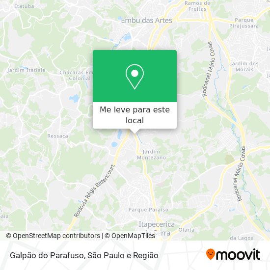 Galpão do Parafuso mapa