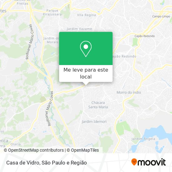 Casa de Vidro mapa