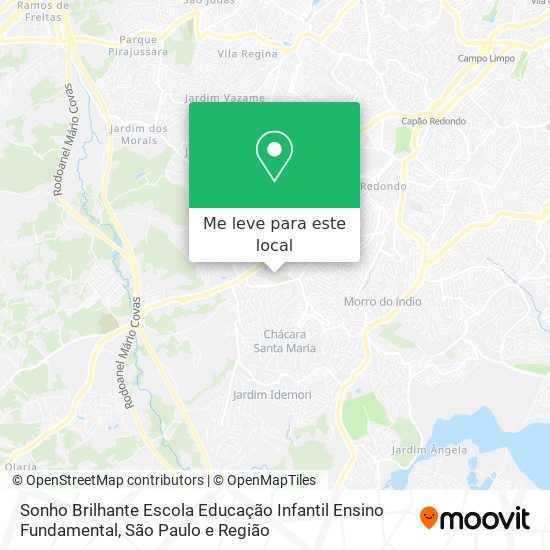 Sonho Brilhante Escola Educação Infantil Ensino Fundamental mapa