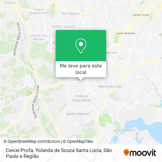 Ceicei Profa. Yolanda de Souza Santa Lúcia mapa