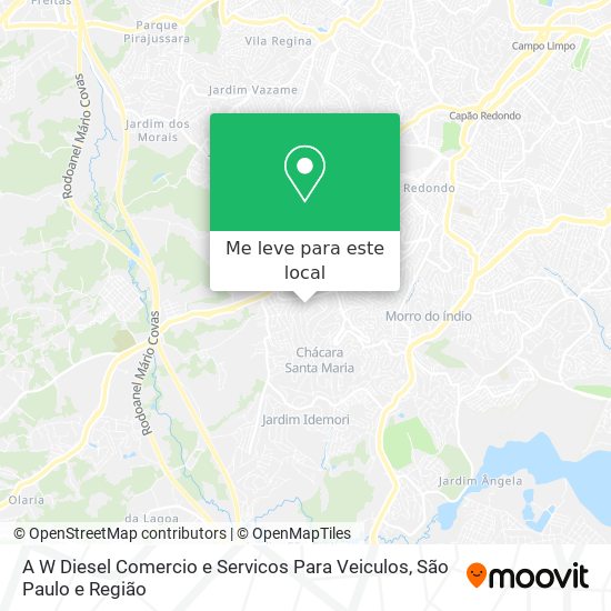 A W Diesel Comercio e Servicos Para Veiculos mapa