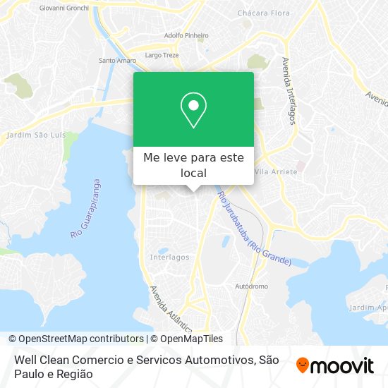 Well Clean Comercio e Servicos Automotivos mapa