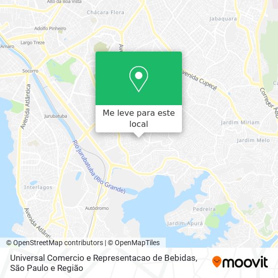 Universal Comercio e Representacao de Bebidas mapa