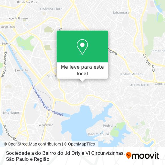 Sociedade a do Bairro do Jd Orly e Vl Circunvizinhas mapa