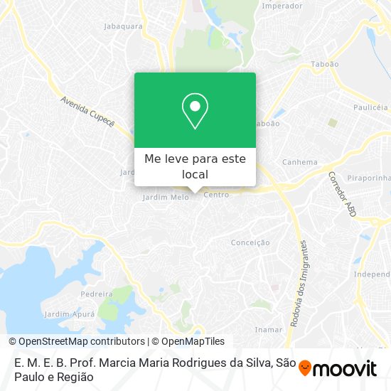E. M. E. B. Prof. Marcia Maria Rodrigues da Silva mapa