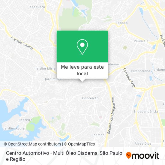 Centro Automotivo - Multi Óleo Diadema mapa