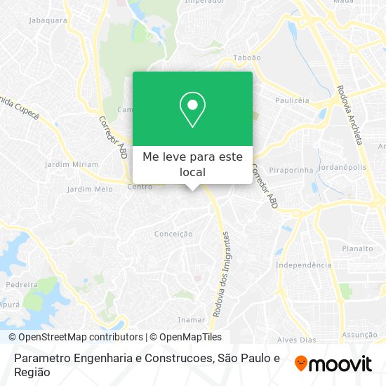 Parametro Engenharia e Construcoes mapa