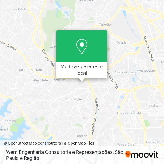 Wem Engenharia Consultoria e Representações mapa