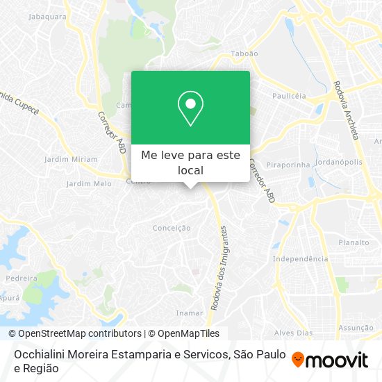 Occhialini Moreira Estamparia e Servicos mapa