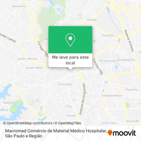 Macromed Comércio de Material Médico Hospitalar mapa