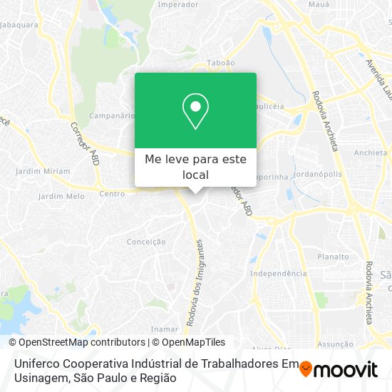 Uniferco Cooperativa Indústrial de Trabalhadores Em Usinagem mapa