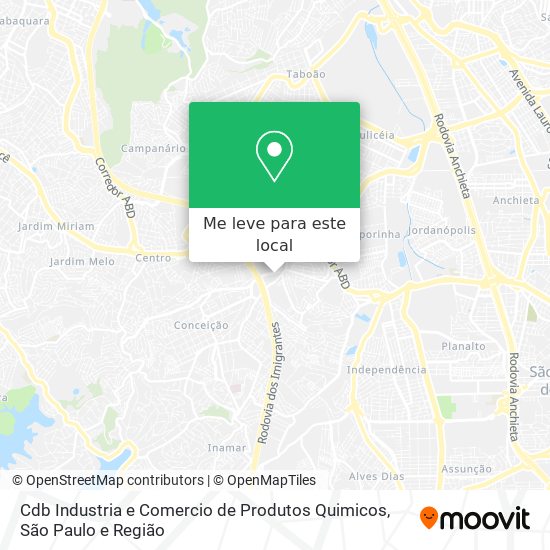 Cdb Industria e Comercio de Produtos Quimicos mapa