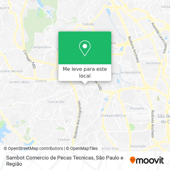 Sambot Comercio de Pecas Tecnicas mapa