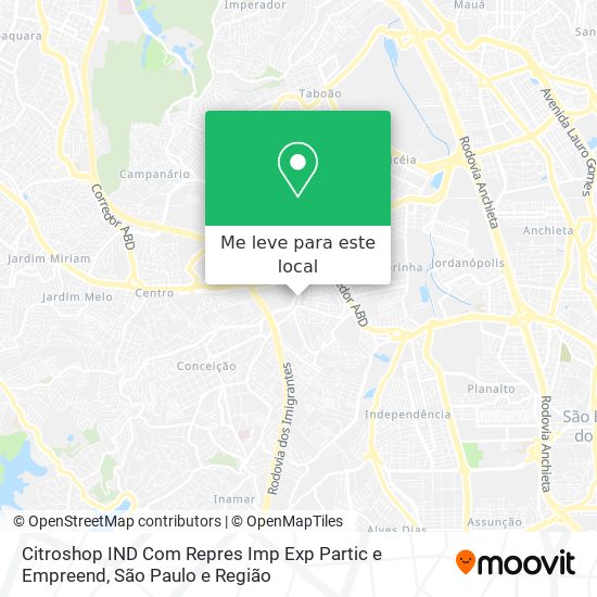 Citroshop IND Com Repres Imp Exp Partic e Empreend mapa